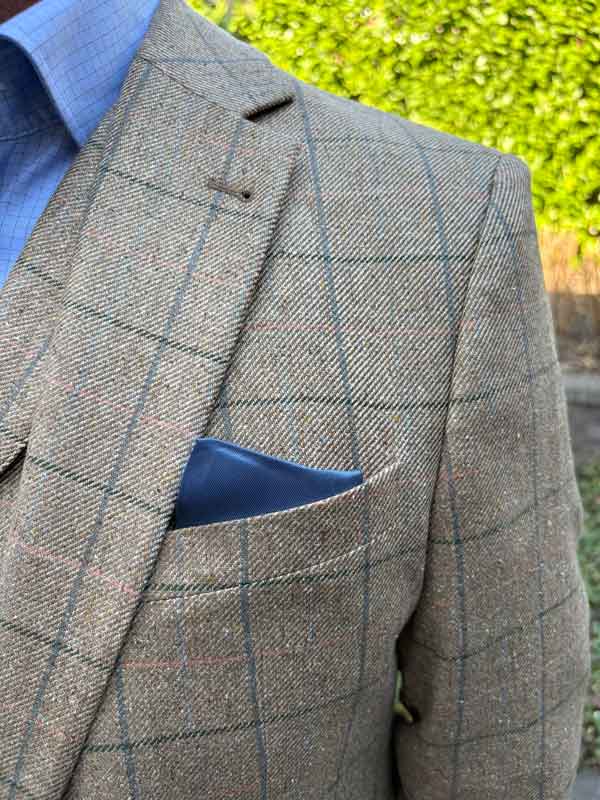 Zijden Jasje London In Sand Multi Color Check - Afbeelding 3