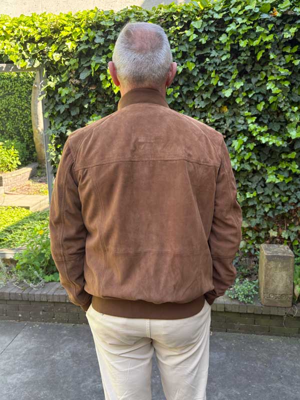 Heren Lederen Blouson "Winston III" In Mud - Afbeelding 2