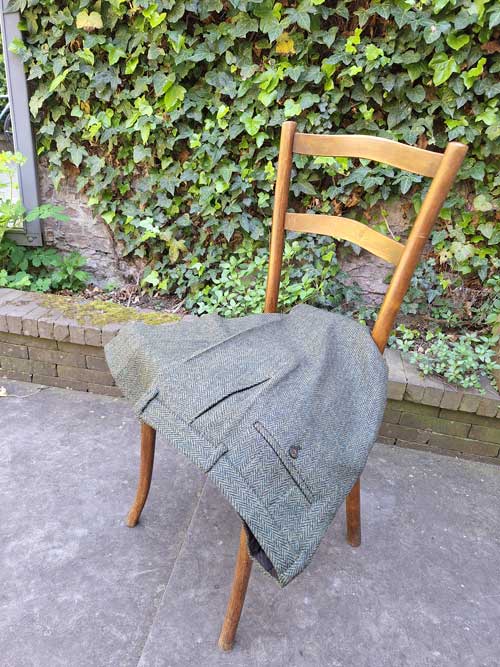 Harris Tweed Pantalon Mr Miller In Green Island herringbone