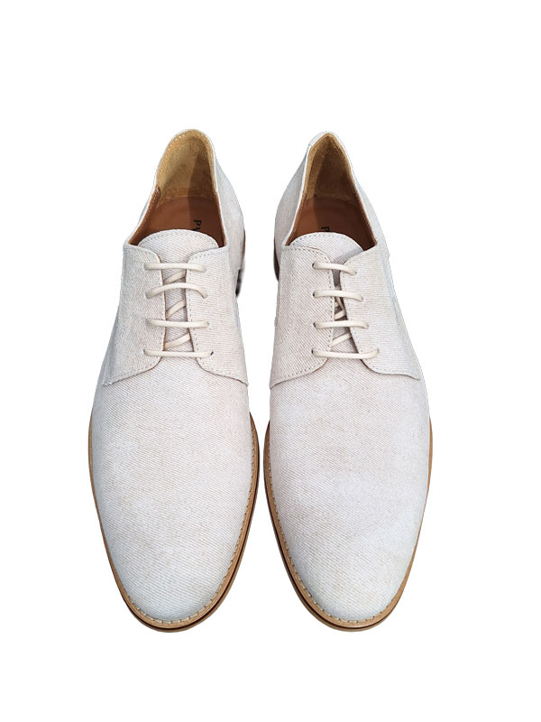 Paulo Bellini Lace up Shoe Faver Velour Jeans Beige - Afbeelding 5