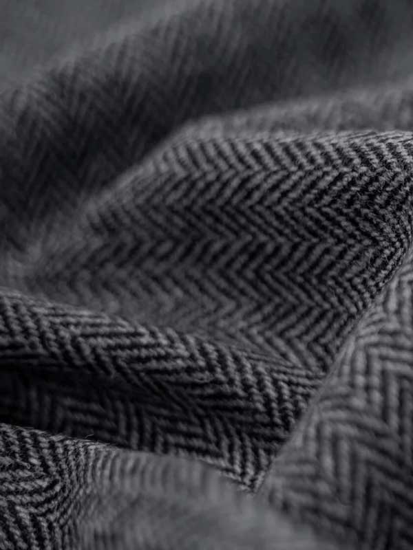 Harris Tweed Bodywarmer “Levi” In Anthra Herringbone - Afbeelding 2