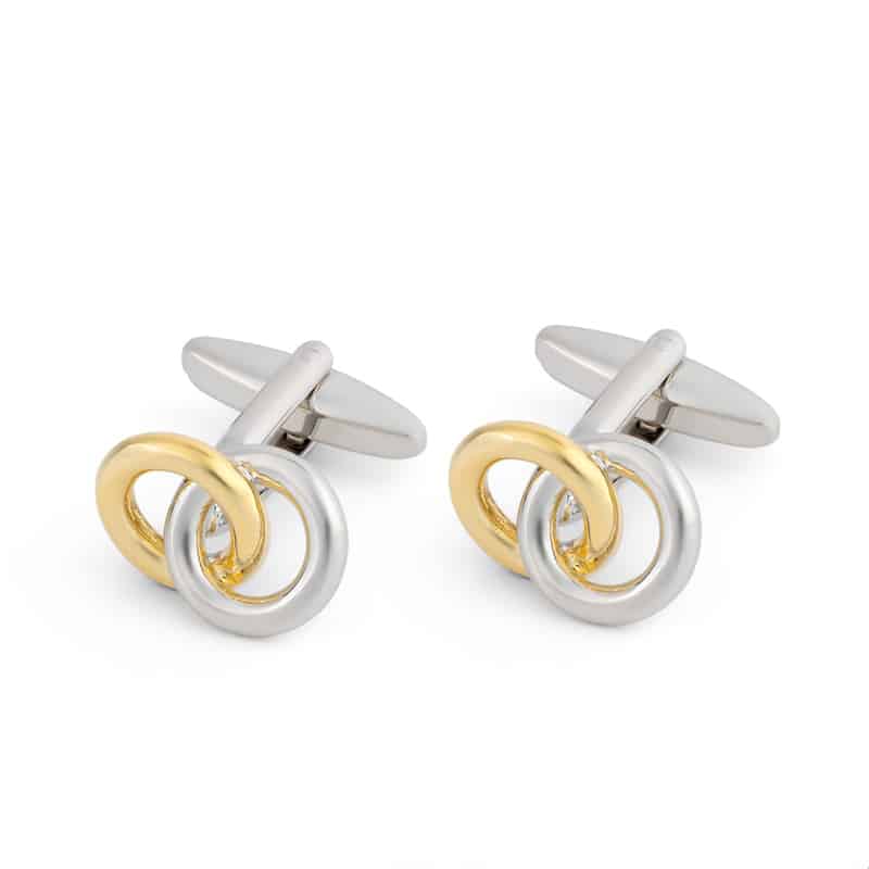 Manchetknopen Two Tone Inter Linked Ring