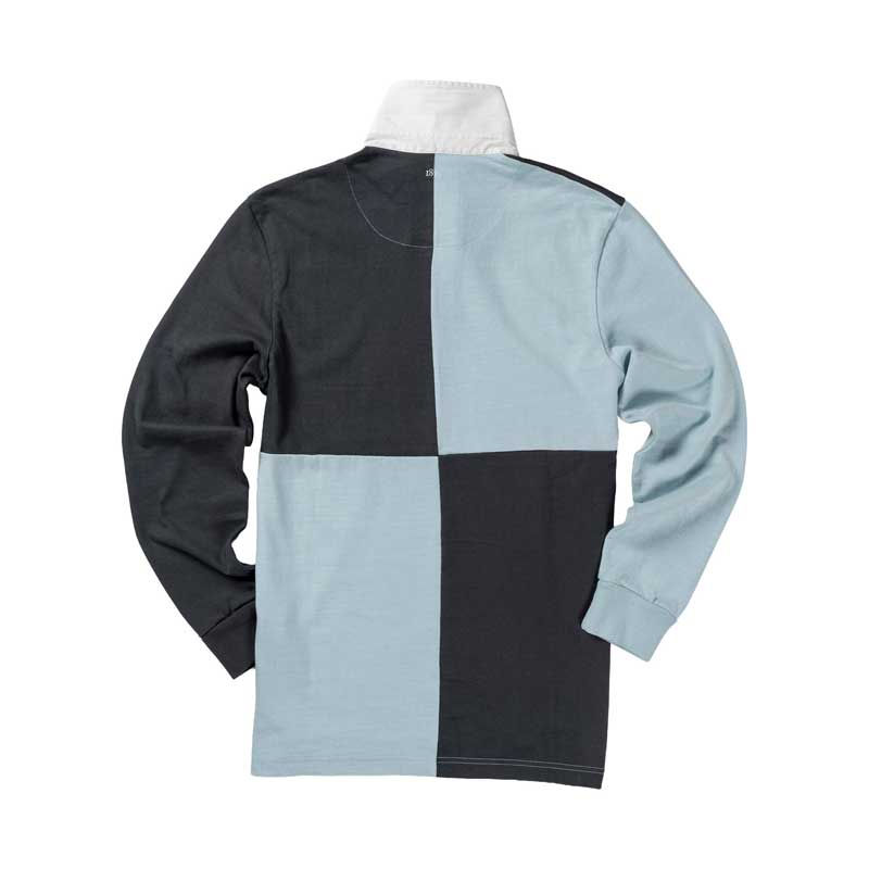 Heritage Rugby Shirt Quarter Asphalt Sky Blue - Afbeelding 2