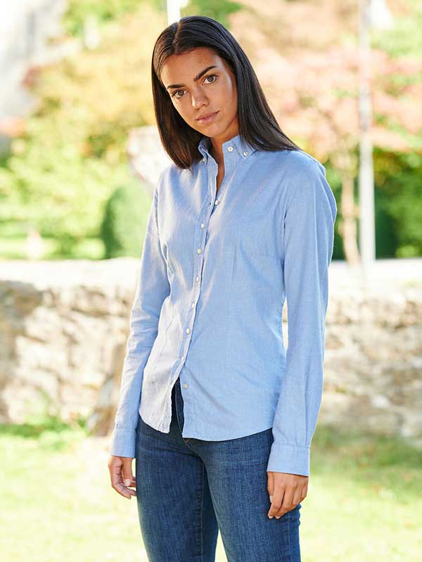 Dames Blouse "Stella" In Oxford Blue