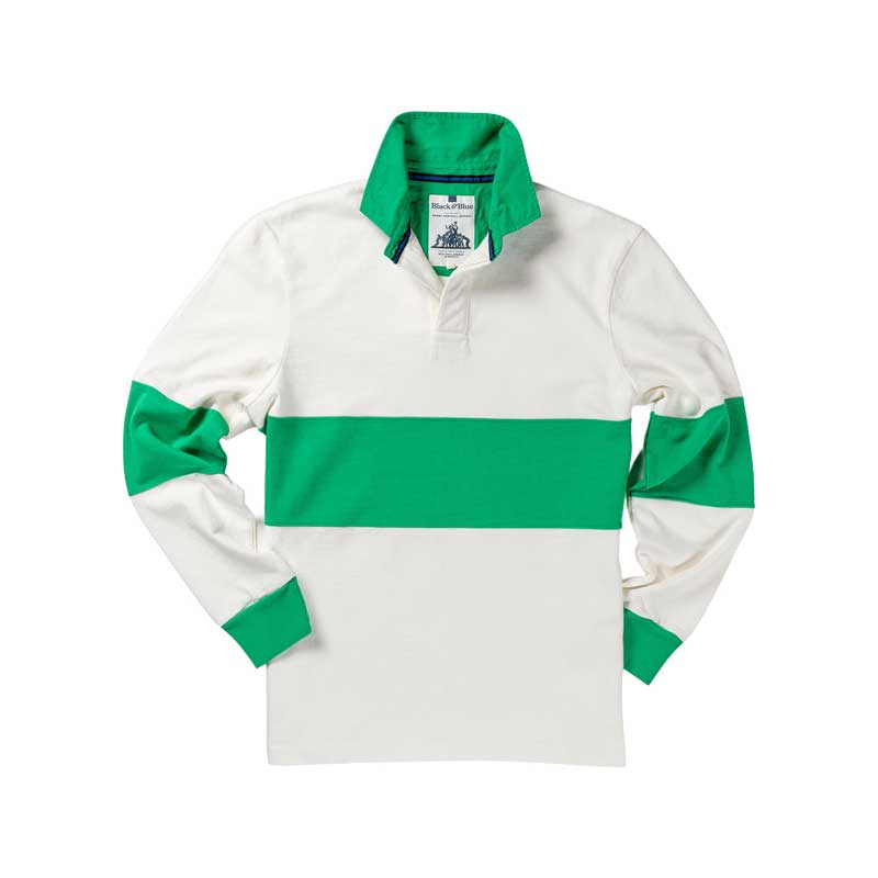 Heritage Rugby Shirt Bright Green Hoop 1871