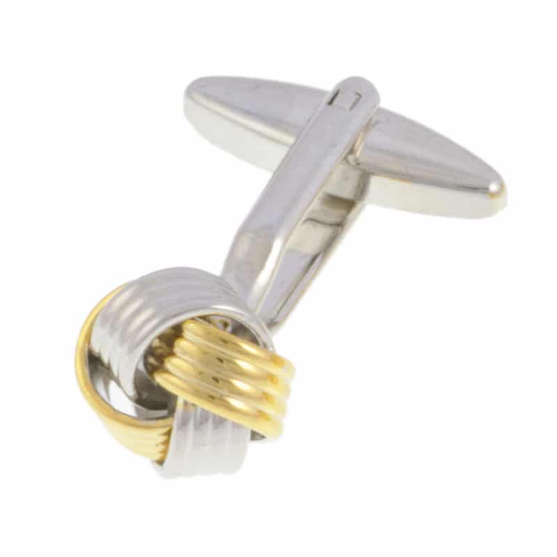 Manchetknopen Small Two/Tone Wire Knot Rhodium/Gold Plated