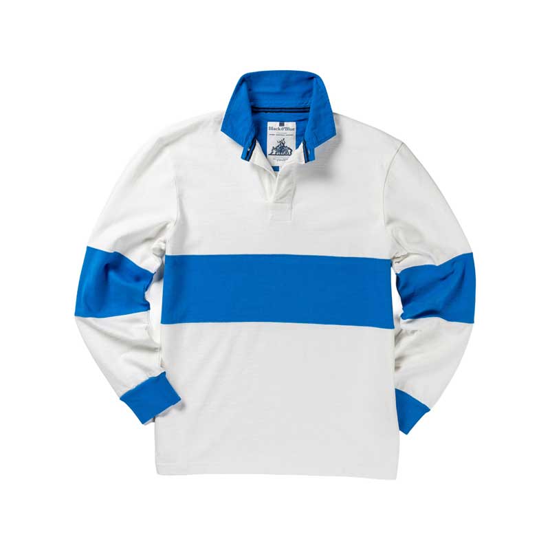 Heritage Rugby Shirt French Blue Hoop 1871