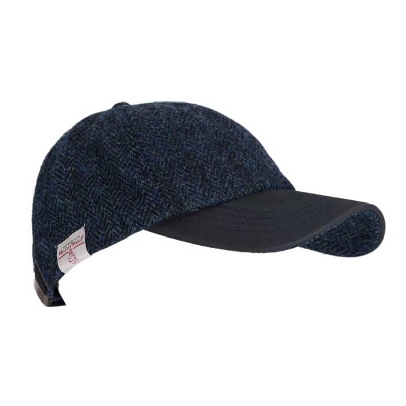 Harris Tweed Brungton Baseball Cap Midnight Blue - Afbeelding 2