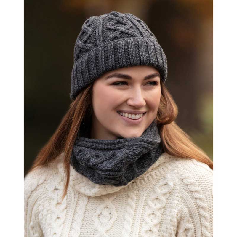 Supersoft Merino Wool Harwell Snood Charcoal