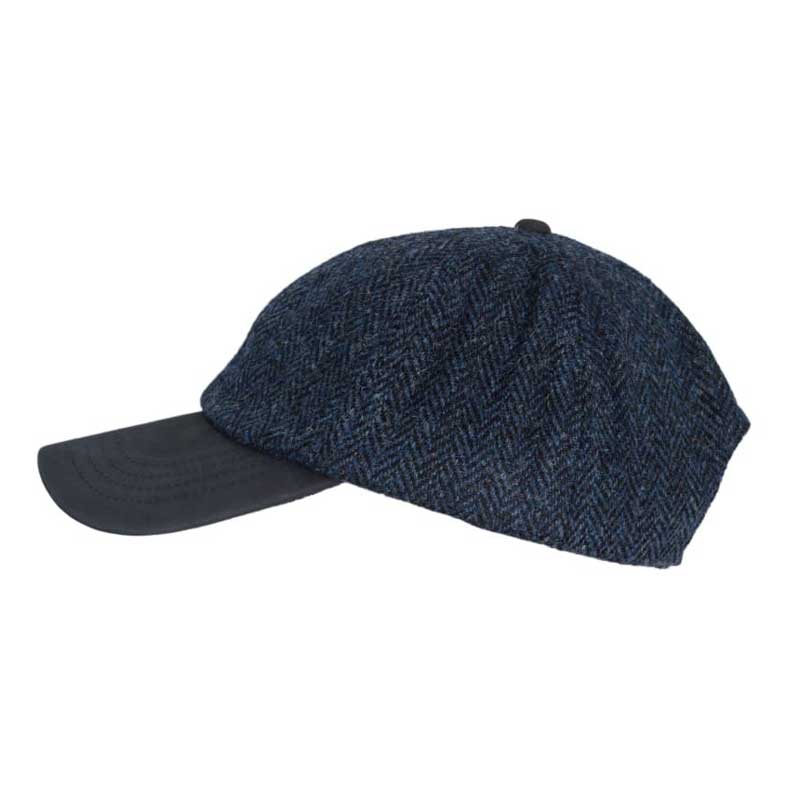Harris Tweed Brungton Baseball Cap Midnight Blue - Afbeelding 3