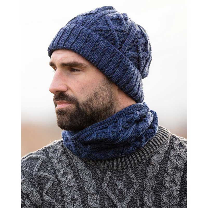 Supersoft Merino Wool Harwell Snood Navy