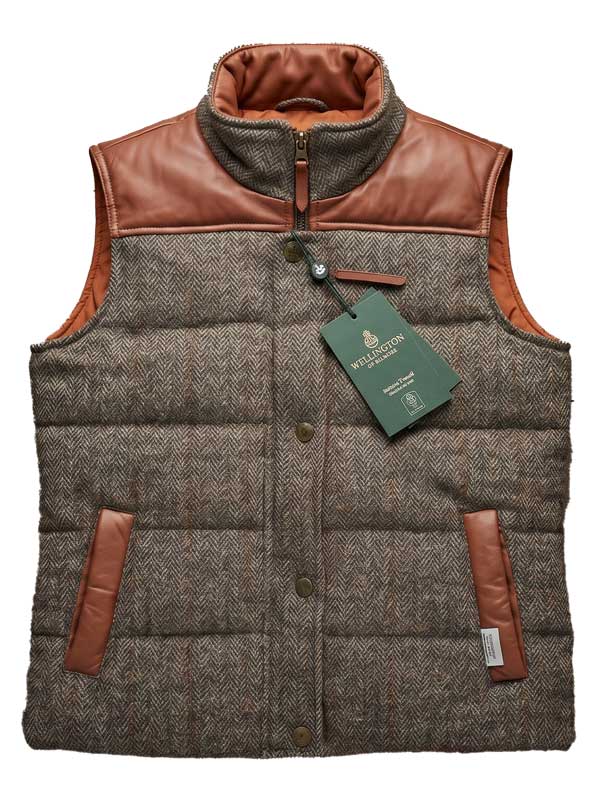 Harris Tweed Bodywarmer "Lisa" In Evergreen - Afbeelding 2