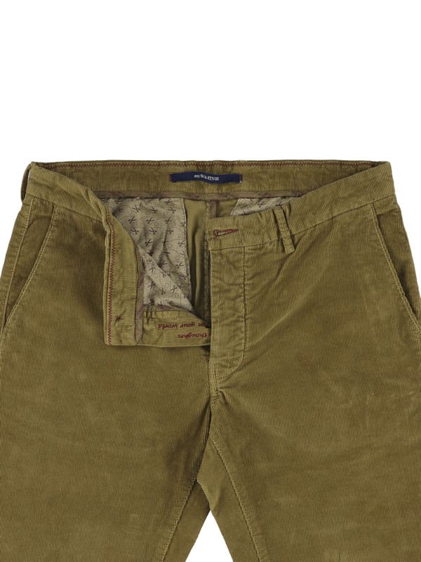 Ribbroek Noterman In Khaki - Afbeelding 3