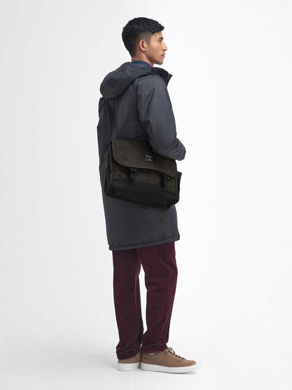 Barbour Field Wax Satchel Olive - Afbeelding 6