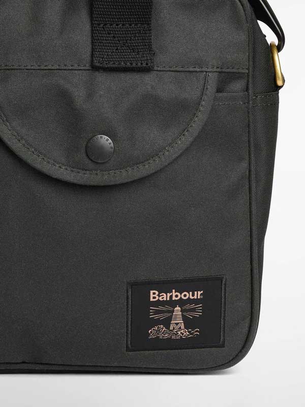 Barbour Field Wax Laptop Crossbody Bag Sage - Afbeelding 3