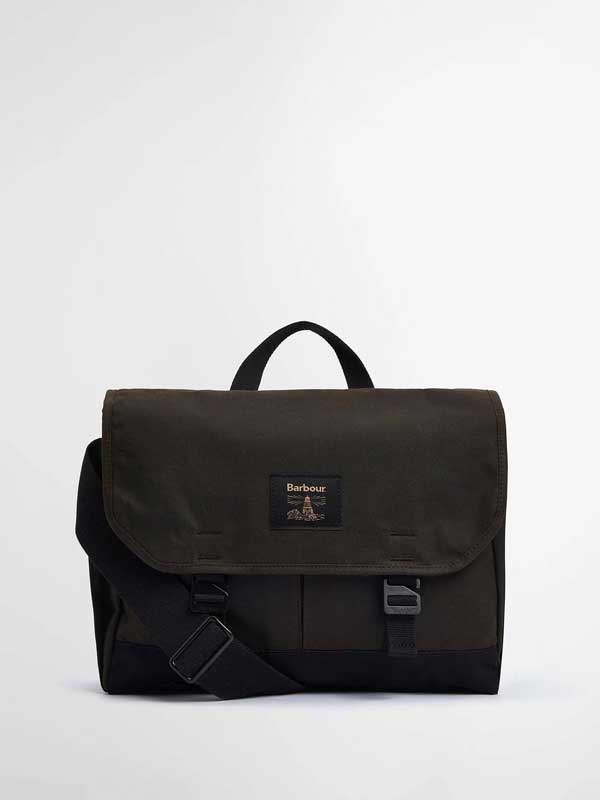Barbour Field Wax Satchel Olive