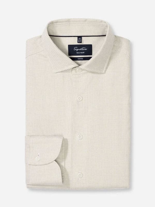 OLYMP SIGNATURE, Tailored Fit, Kent, Lichtbeige