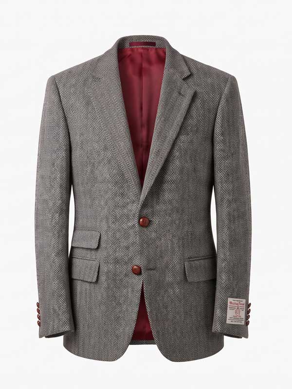 Harris Tweed Jacket 601 Leather Buttons