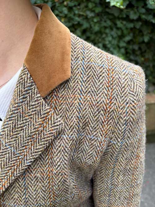 Harris Tweed Dames Jasje "Maggie" In Sand Herringbone - Afbeelding 3