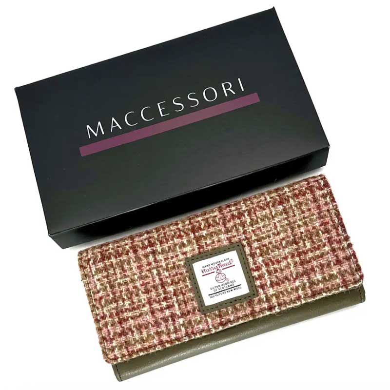 Harris Tweed Ladies Envelope Purse In Maple - Afbeelding 4