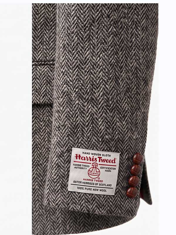Harris Tweed Jacket 601 Leather Buttons - Afbeelding 2