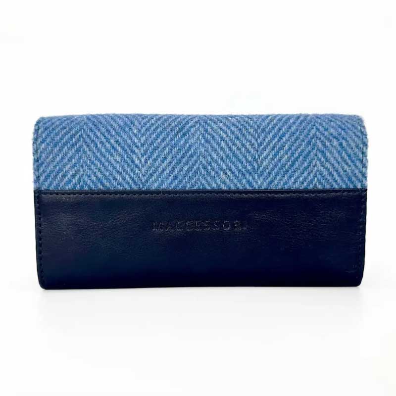 Harris Tweed Ladies Envelope Purse In Sky Blue - Afbeelding 5