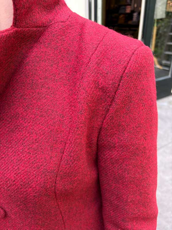 Harris Tweed Damesjas "Zoe" In Red - Afbeelding 4